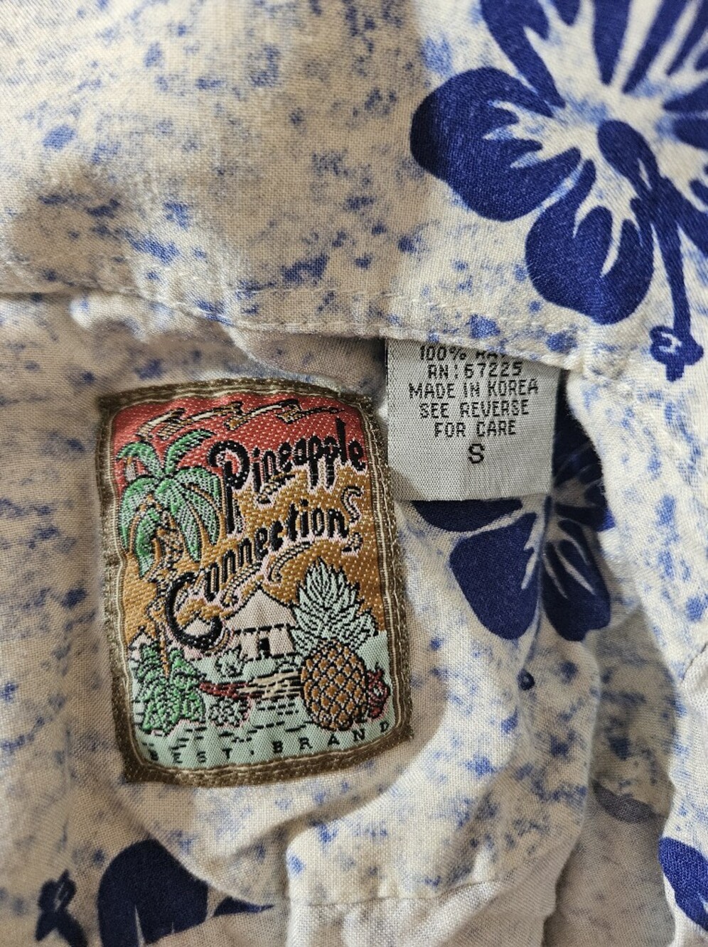 VTG Pineapple Connection Hawaiian Shirt Small - Picture 5 of 5
